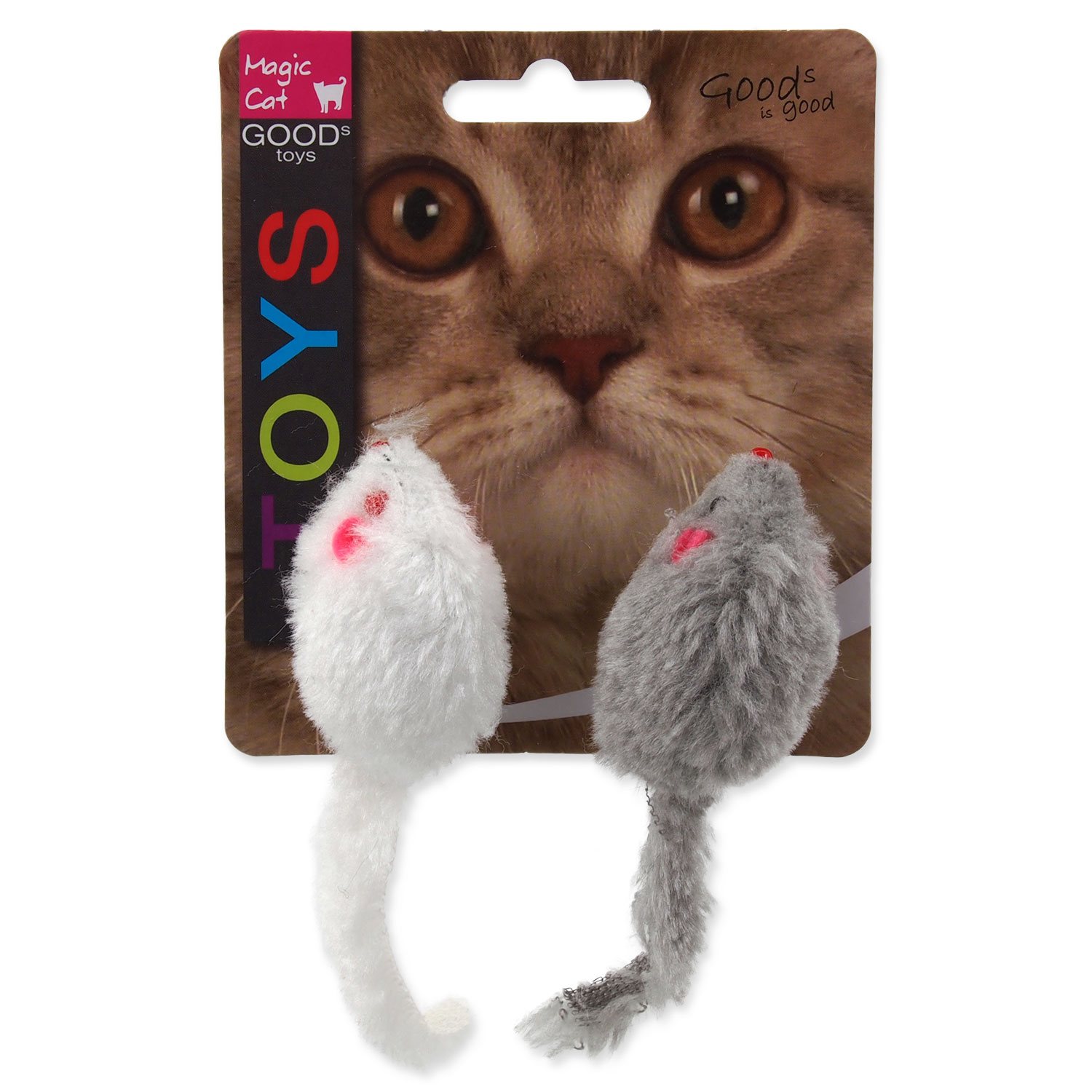 Hračka Magic Cat myšky chrastící s catnip 11cm 2ks-KS