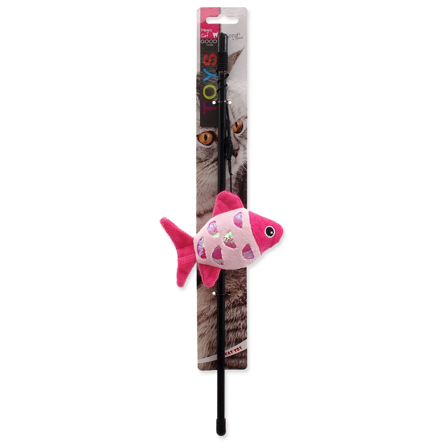 Hračka Magic Cat prut zvířátka s catnip mix 41cm-KS