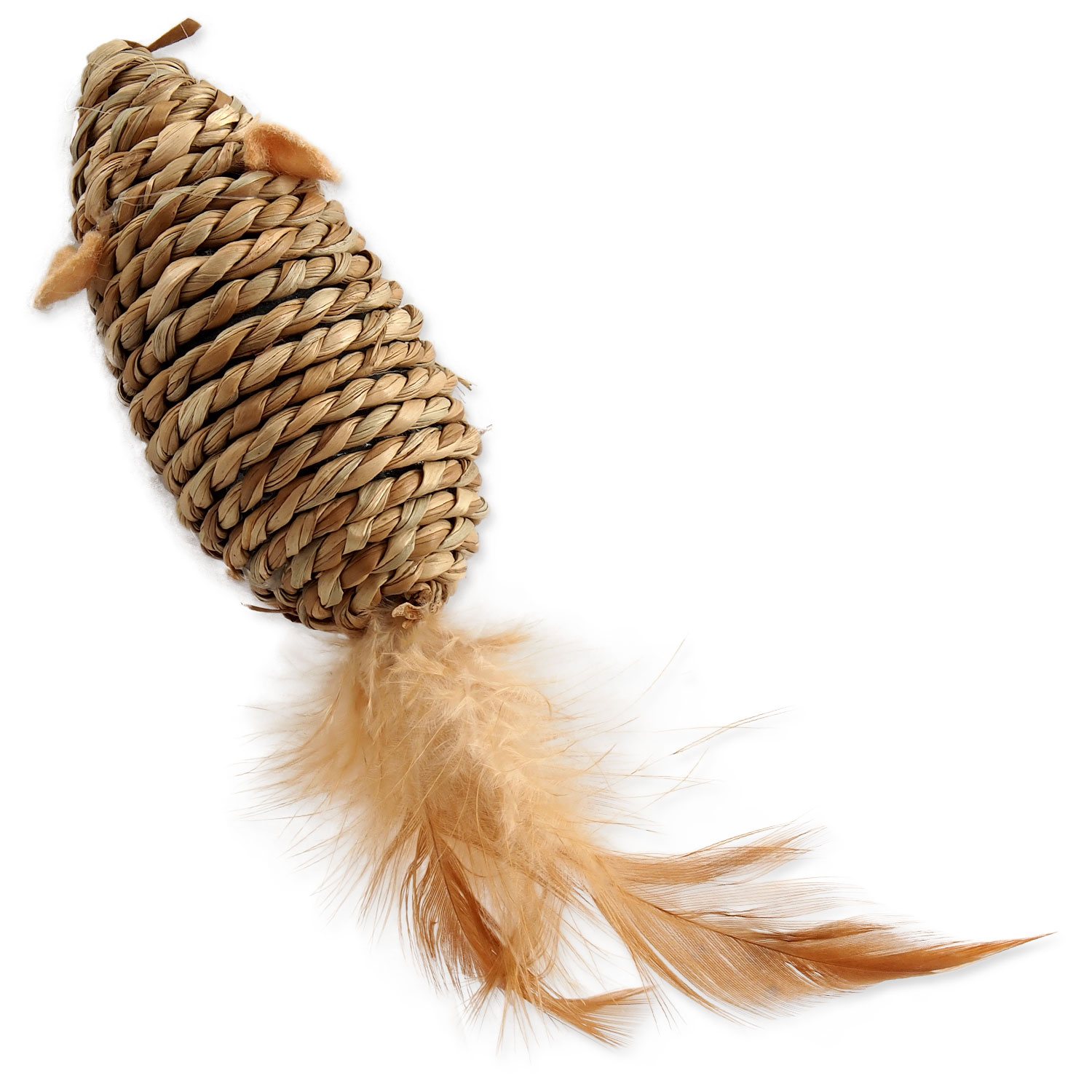 Hračka Magic Cat myška mořská tráva s pírky 18cm-KS