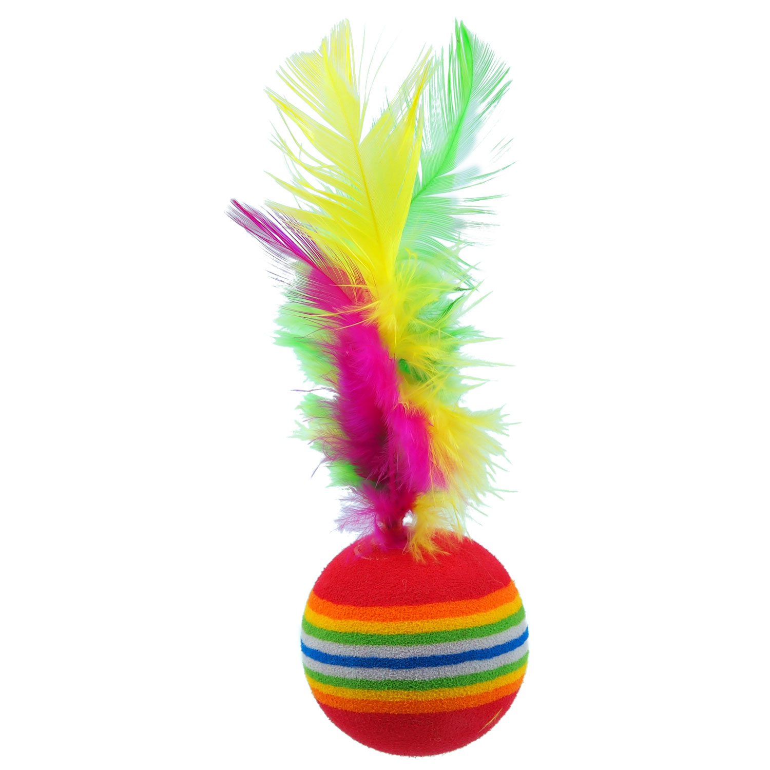 Hračka Magic Cat míček s pírky 3,8cm 60ks-KS