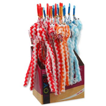 Hračka Magic Cat šidítko myška bavlna s catnip 23cm+45cm 24ks-KS