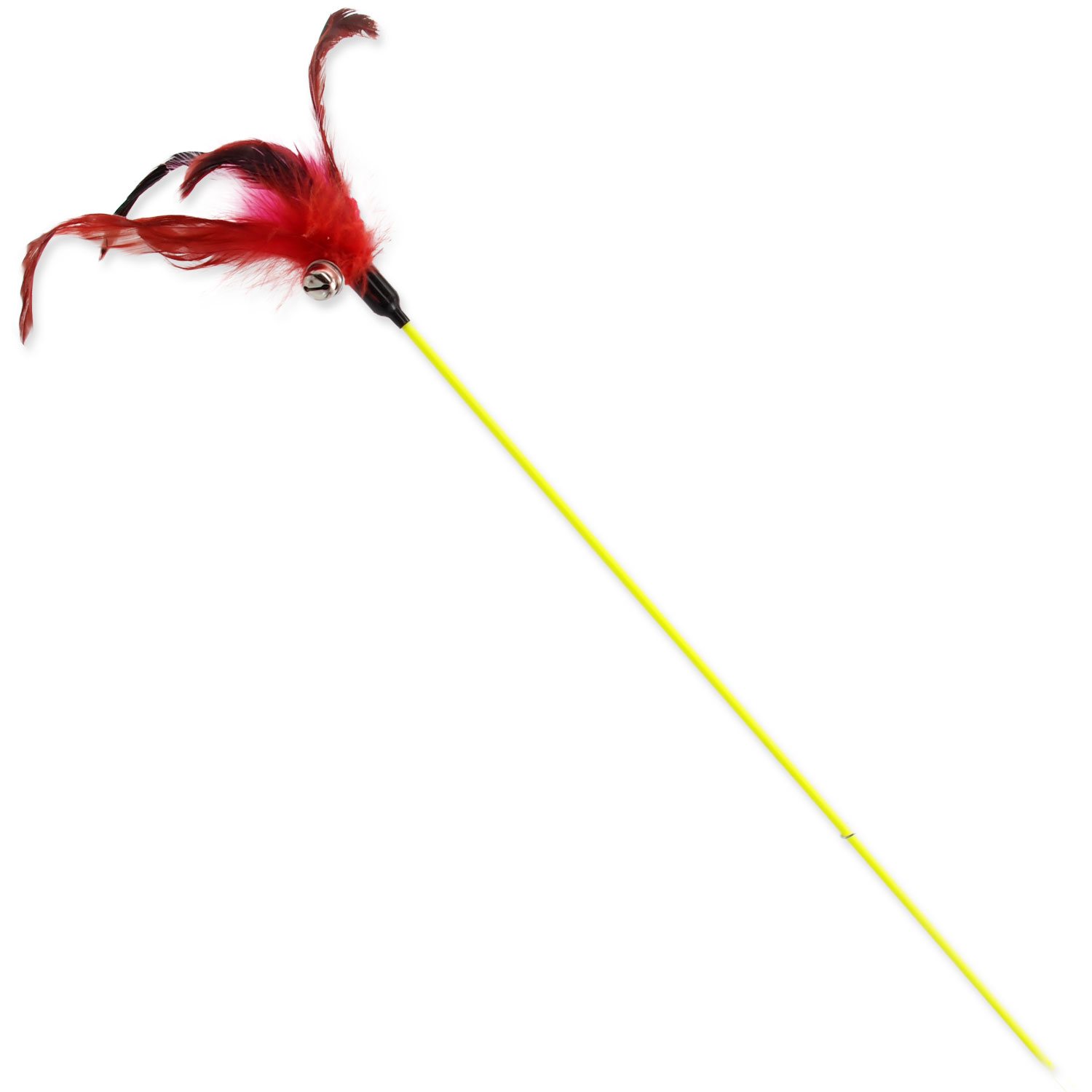 Hračka Magic Cat šidítko s pírky a rolničkou 17cm+49cm 24ks-KS