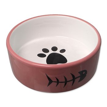 Miska Magic Cat keramická růžová/bílá 12,5x4,5cm 350ml-KS