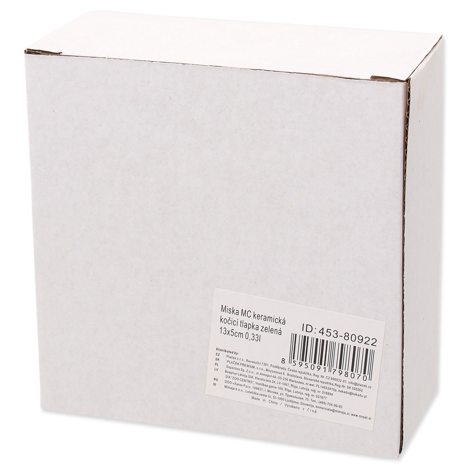 Miska Magic Cat keramická kočicí tlapka zelená 13x5cm 330ml-KS