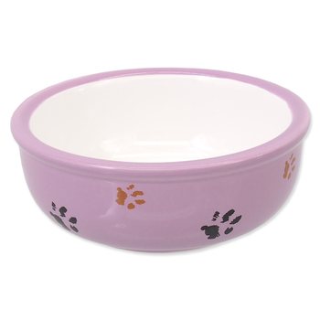 Miska Magic Cat keramická kočicí tlapka fialová 13x5cm 330ml-KS