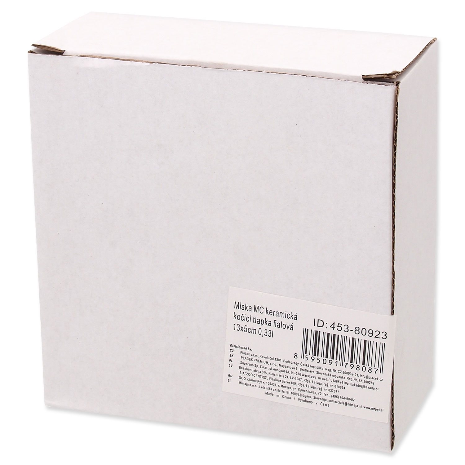 Miska Magic Cat keramická kočicí tlapka fialová 13x5cm 330ml-KS