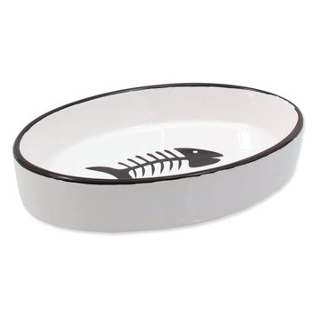 Miska Magic Cat keramická ovál s rybkou 16x11x3cm-KS