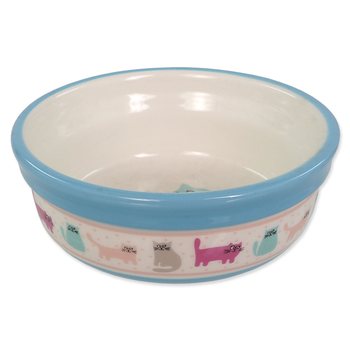 Miska Magic Cat keramická barevné kočky bílá 12,5x5cm 300ml-KS