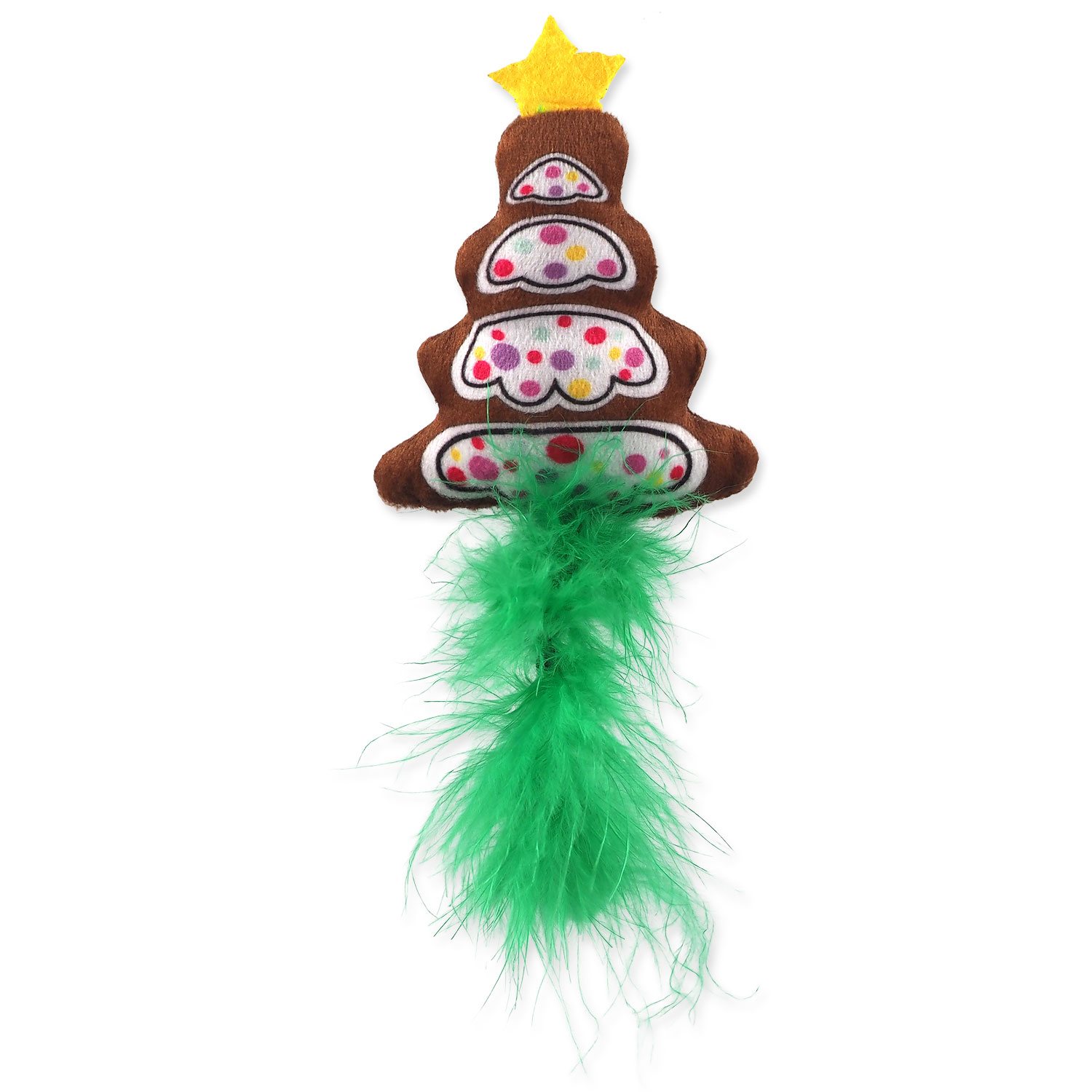 Hračka Magic Cat Winter Tale vánoční stromeček s pírkem 15cm-KS