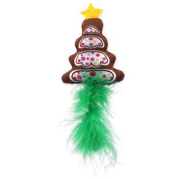 Hračka Magic Cat Winter Tale vánoční stromeček s pírkem 15cm-KS