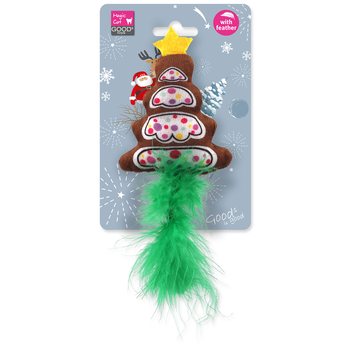 Hračka Magic Cat Winter Tale vánoční stromeček s pírkem 15cm-KS