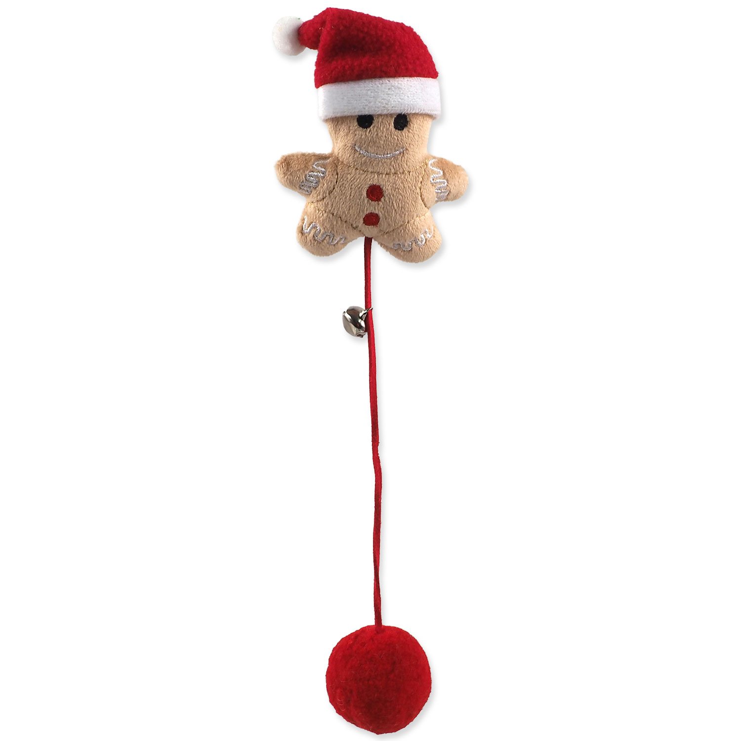 Hračka Magic Cat Winter Tale perníček s bambulkou a rolničkou 26cm-KS