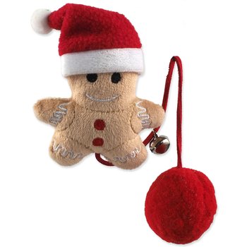 Hračka Magic Cat Winter Tale perníček s bambulkou a rolničkou 26cm-KS