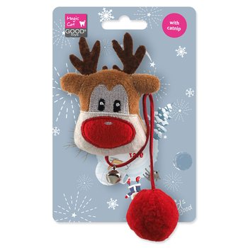 Hračka Magic Cat Winter Tale sob s bambulkou a rolničkou 26cm-KS