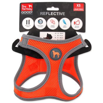 Postroj Dog Fantasy Puppy XS oranžový 32-36cm-KS