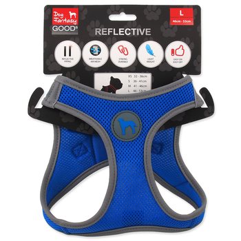 Postroj Dog Fantasy Puppy L modrý 46-53cm-KS