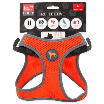 Postroj Dog Fantasy Puppy L oranžový 46-53cm-KS