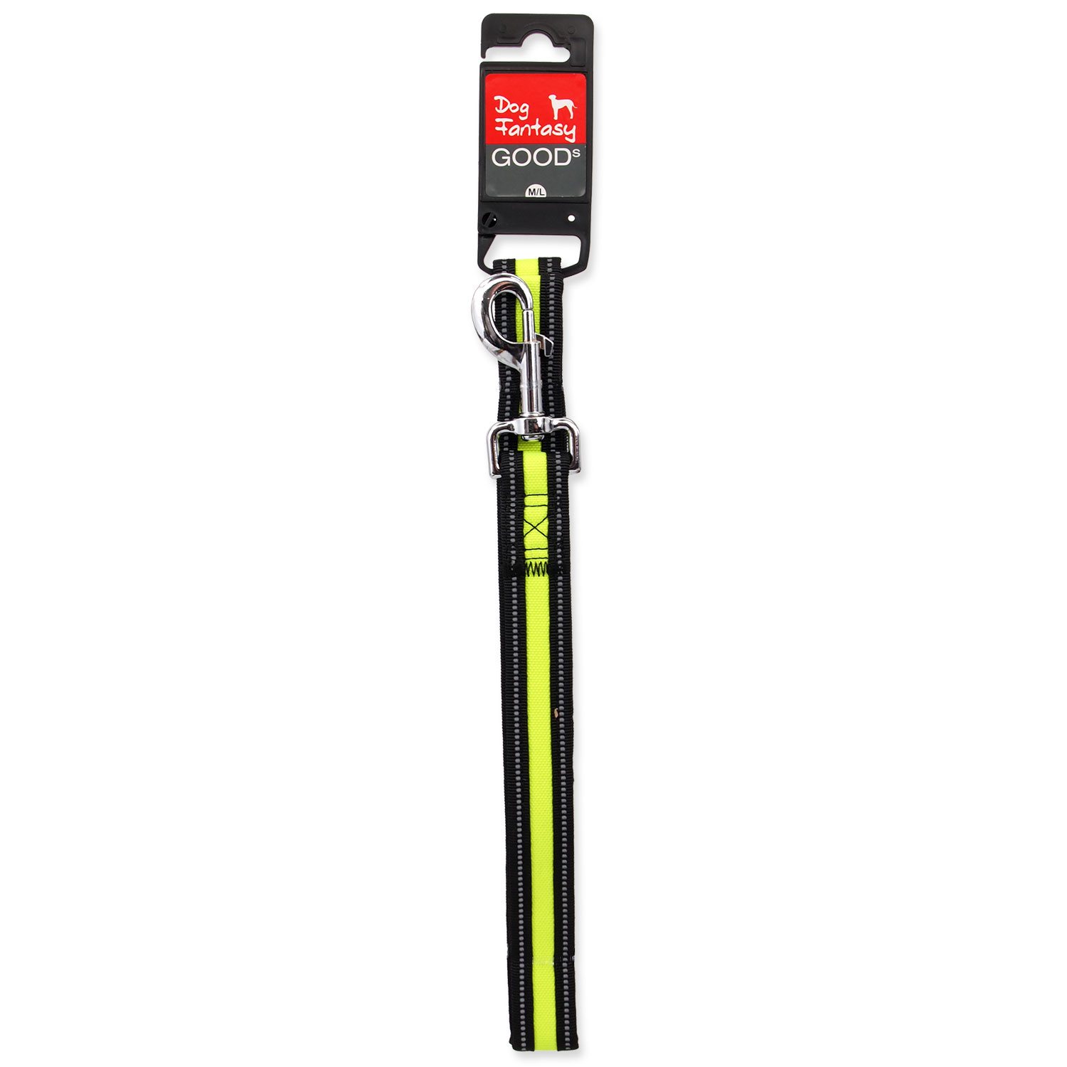 Vodítko Dog Fantasy Neoprene M/L limetka 2,5x120cm-KS