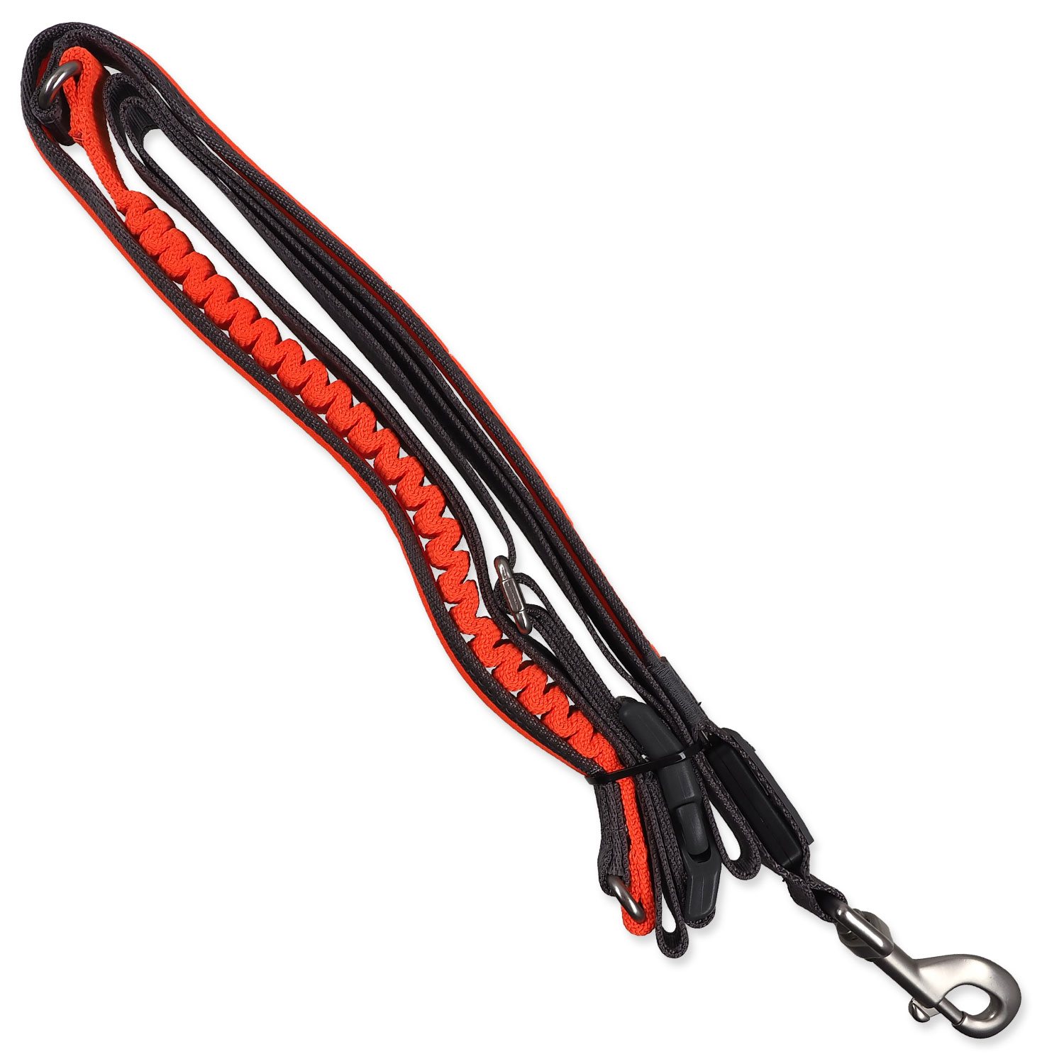 Vodítko Dog Fantasy USB LED nylonové běžecké oranžové 2,5x180-250cm-KS