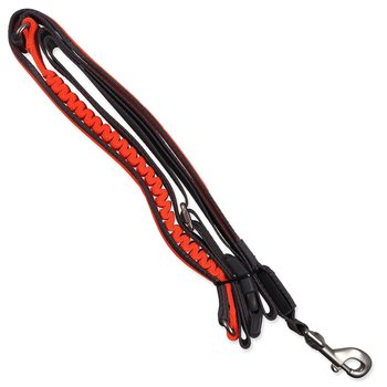 Vodítko Dog Fantasy USB LED nylonové běžecké oranžové 2,5x180-250cm-KS