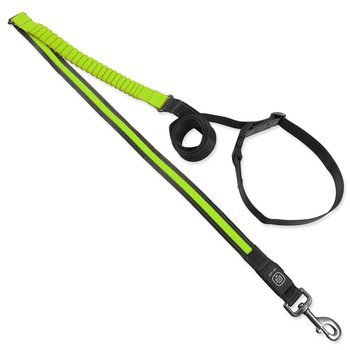Vodítko Dog Fantasy USB LED nylonové běžecké vodítko zelené 2,5x180-250cm-KS