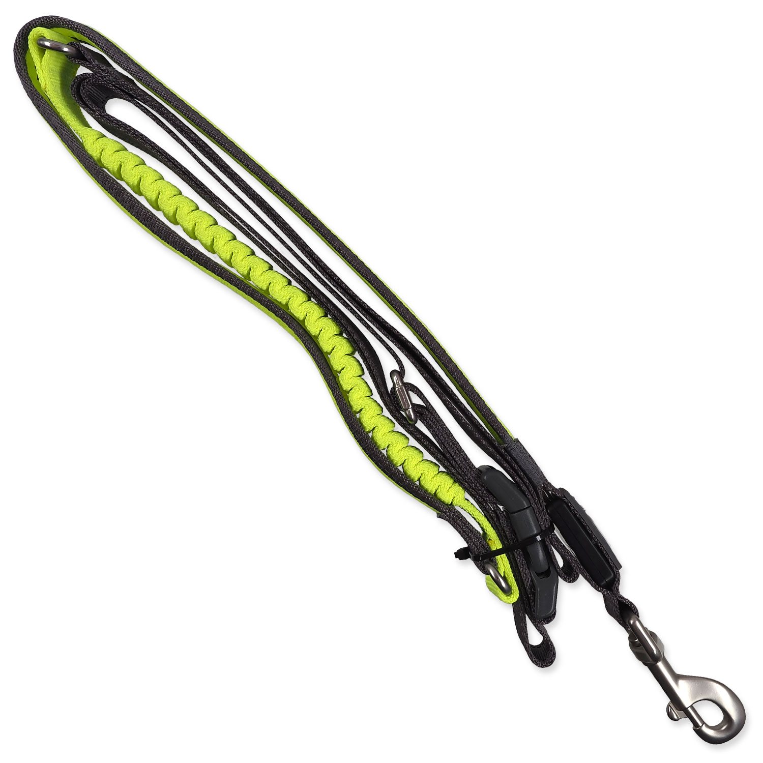 Vodítko Dog Fantasy USB LED nylonové běžecké vodítko zelené 2,5x180-250cm-KS