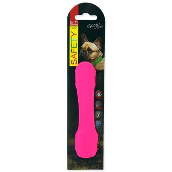 Návlek Dog Fantasy LED svítící růžový 15cm-KS