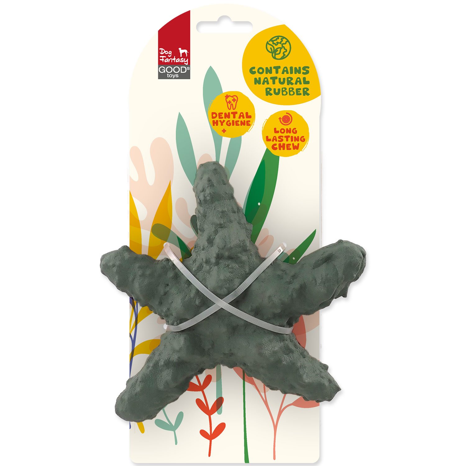 Hračka Dog Fantasy Sea NaturalToy hvězdice guma zelená 15cm-KS