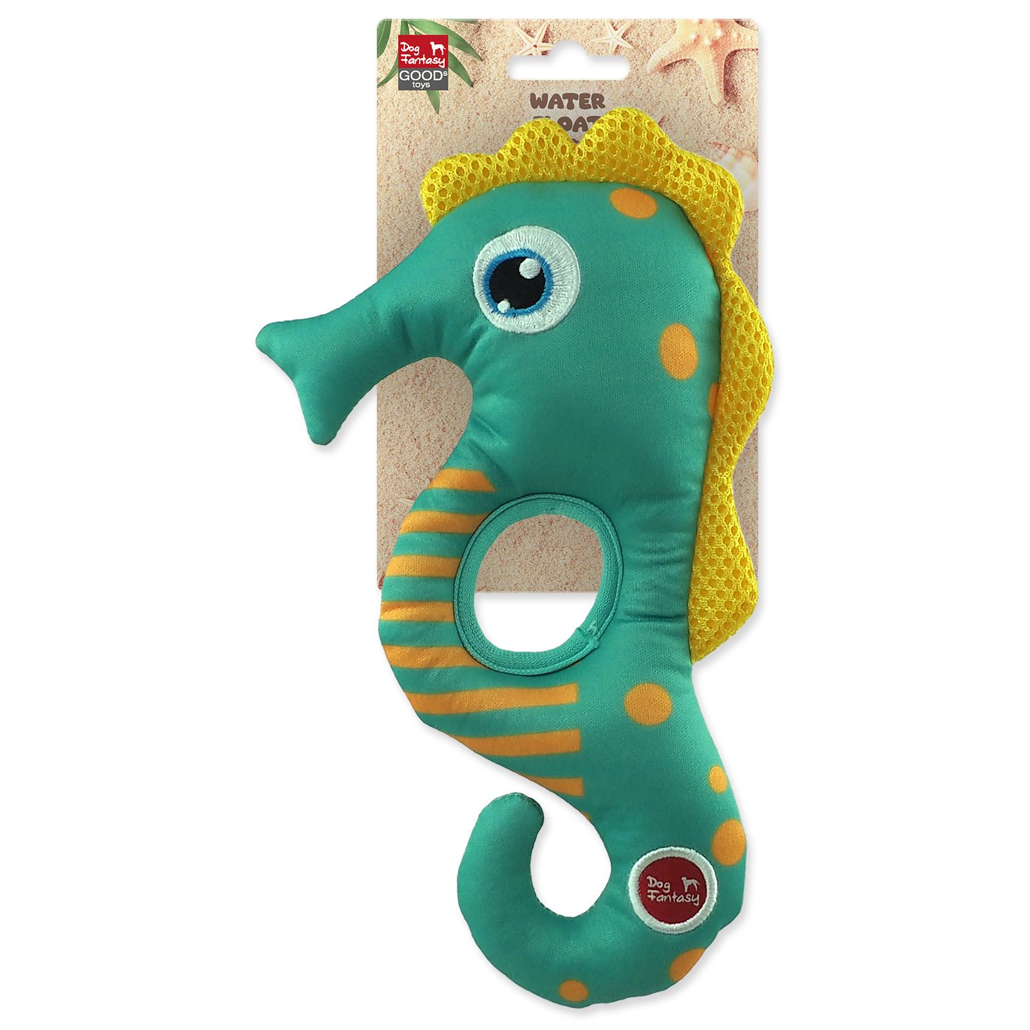 Hračka Dog Fantasy Water Float mořský koník pískací a plovoucí zelená 22,5cm