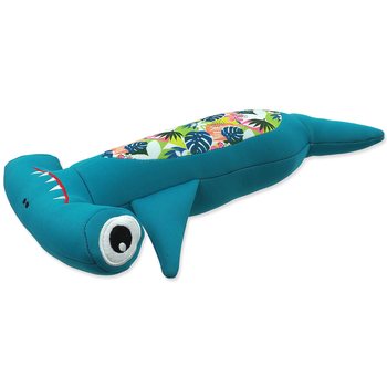 Hračka Dog Fantasy Water Float kladivoun plovoucí s PET lahví tyrkysová 33cm-KS