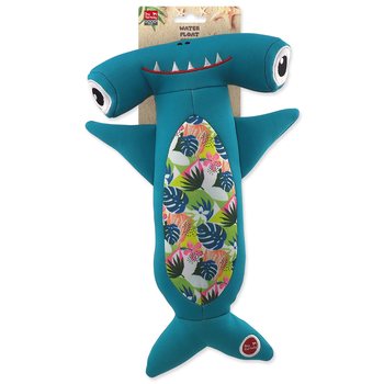 Hračka Dog Fantasy Water Float kladivoun plovoucí s PET lahví tyrkysová 33cm-KS