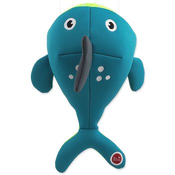 Hračka Dog Fantasy Water Float velryba pískací a plovoucí tyrkysová 28cm-KS