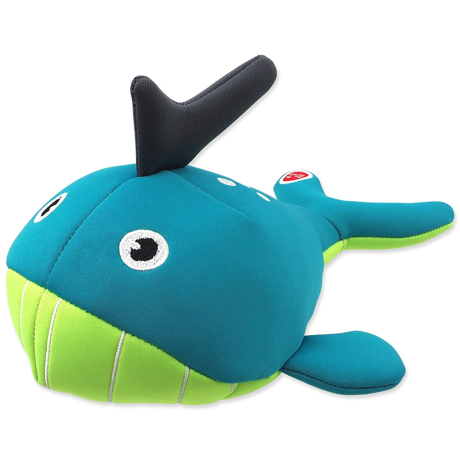 Hračka Dog Fantasy Water Float velryba pískací a plovoucí tyrkysová 28cm-KS