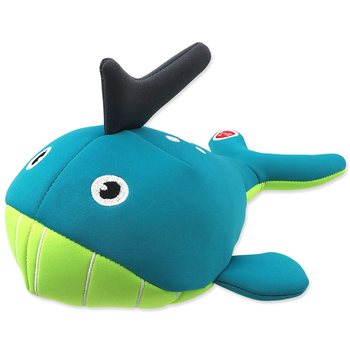 Hračka Dog Fantasy Water Float velryba pískací a plovoucí tyrkysová 28cm-KS