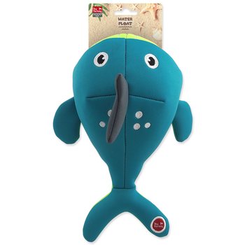 Hračka Dog Fantasy Water Float velryba pískací a plovoucí tyrkysová 28cm-KS