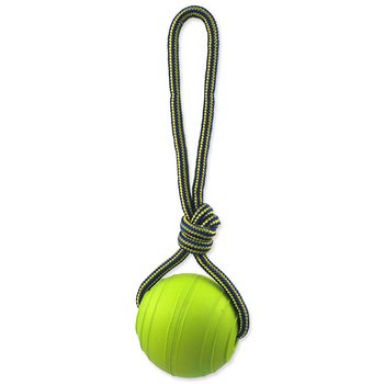 Hračka Dog Fantasy EVA Foam míč s lanem plastová a plovoucí zelená 8cm-KS