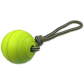 Hračka Dog Fantasy EVA Foam míč s lanem plastová a plovoucí zelená 8cm-KS