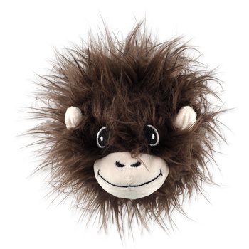 Hračka Dog Fantasy Jungle hlava opičí pískací tm. hnědá 12cm -KS