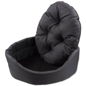 Pelech Dog Fantasy oval s polštářem šedý 83x73x20cm-KS