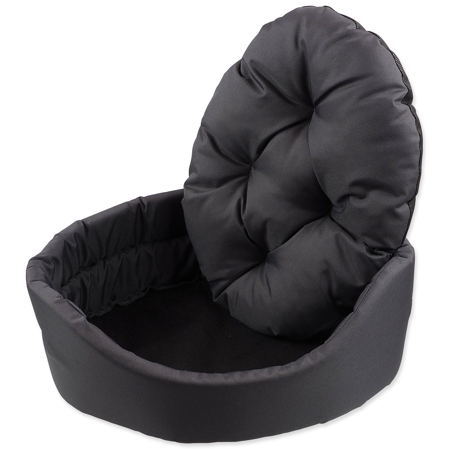 Pelech Dog Fantasy oval s polštářem šedý 100x87x22cm-KS