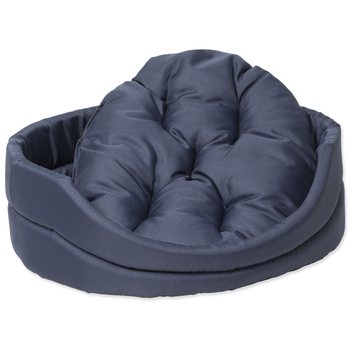 Pelech Dog Fantasy ovál s polštářem tmavě modrý 91x81x21cm-KS