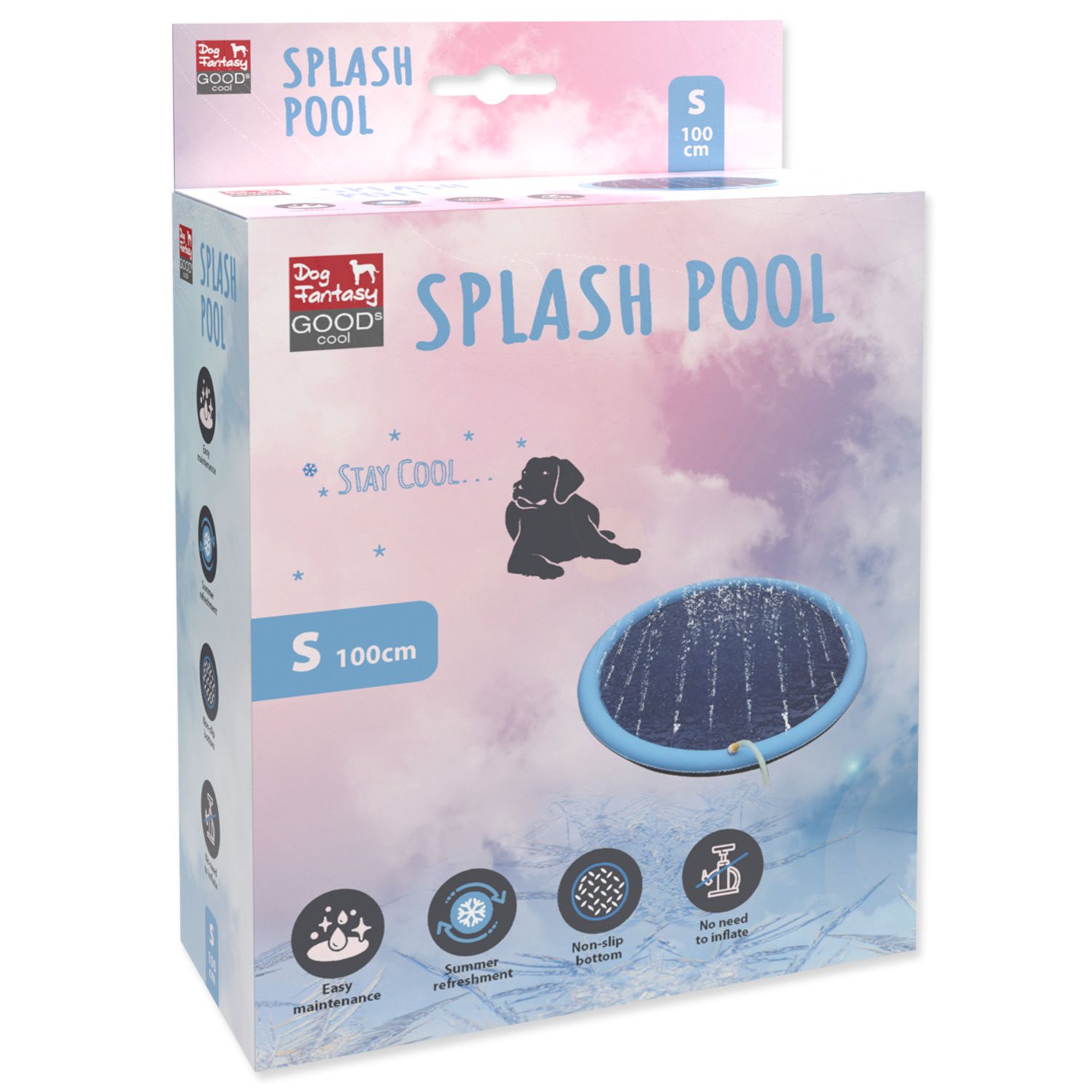 Brouzdaliště Dog Fantasy s vodními tryskami 100cm-KS