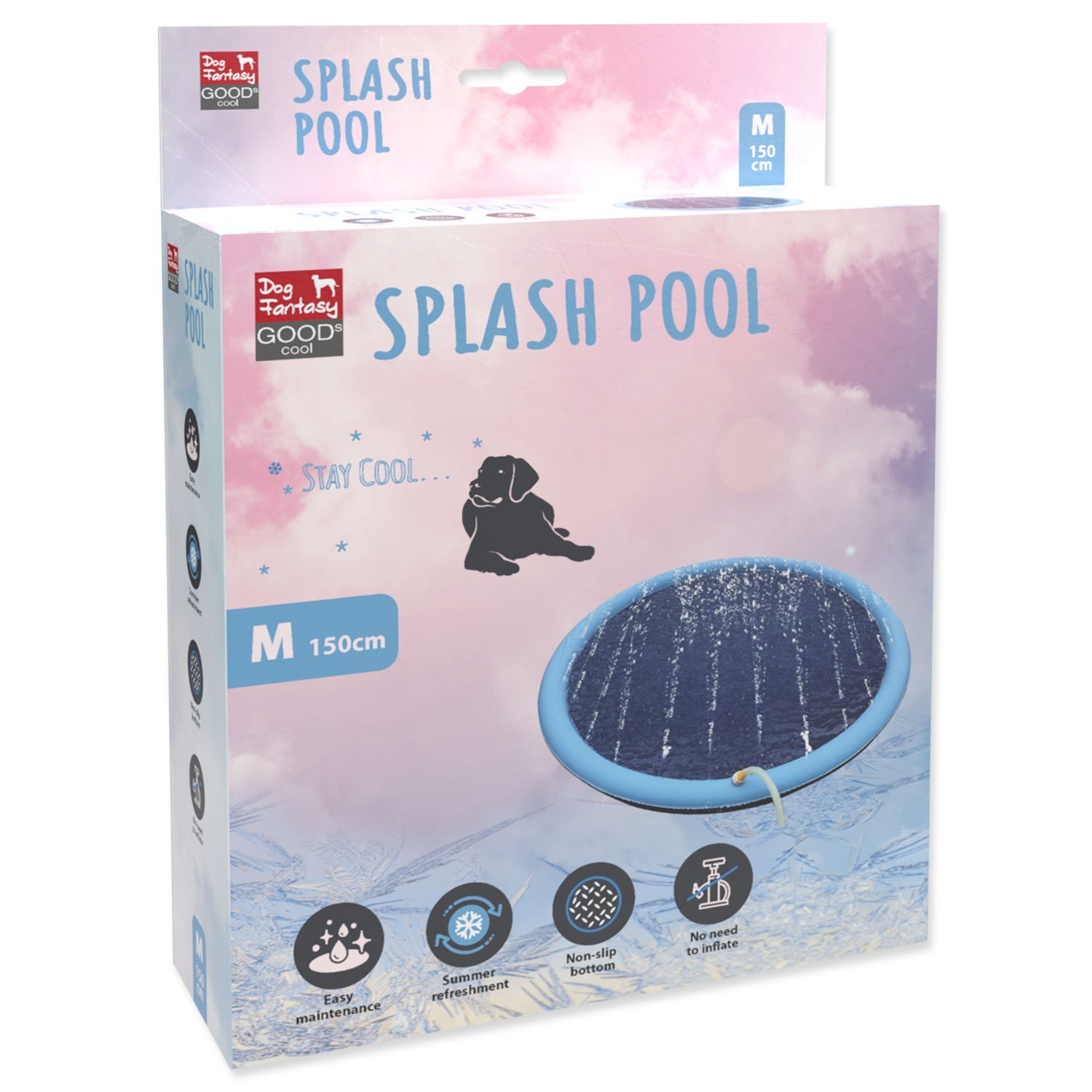 Brouzdaliště Dog Fantasy s vodními tryskami 150cm-KS