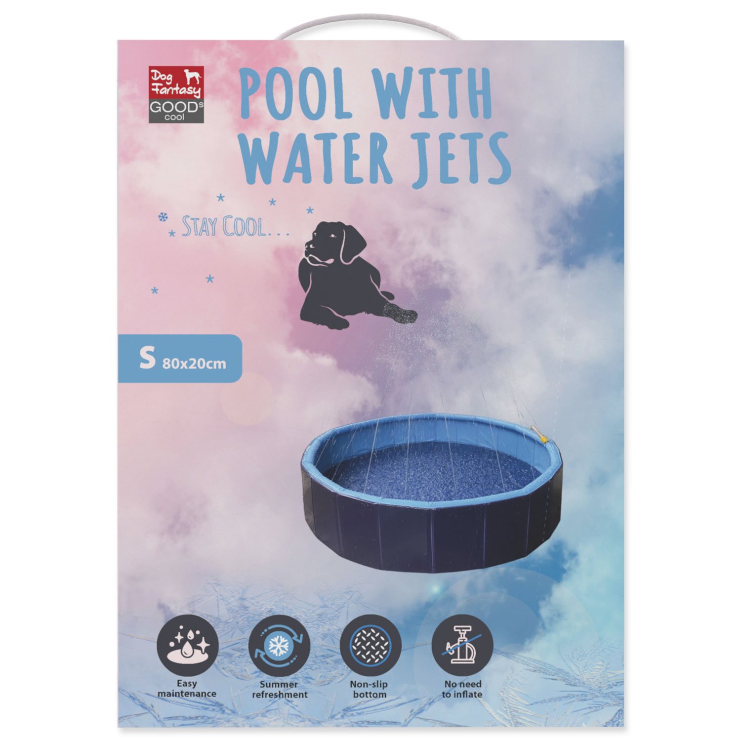 Bazének Dog Fantasy s vodními tryskami 80x20xm-KS