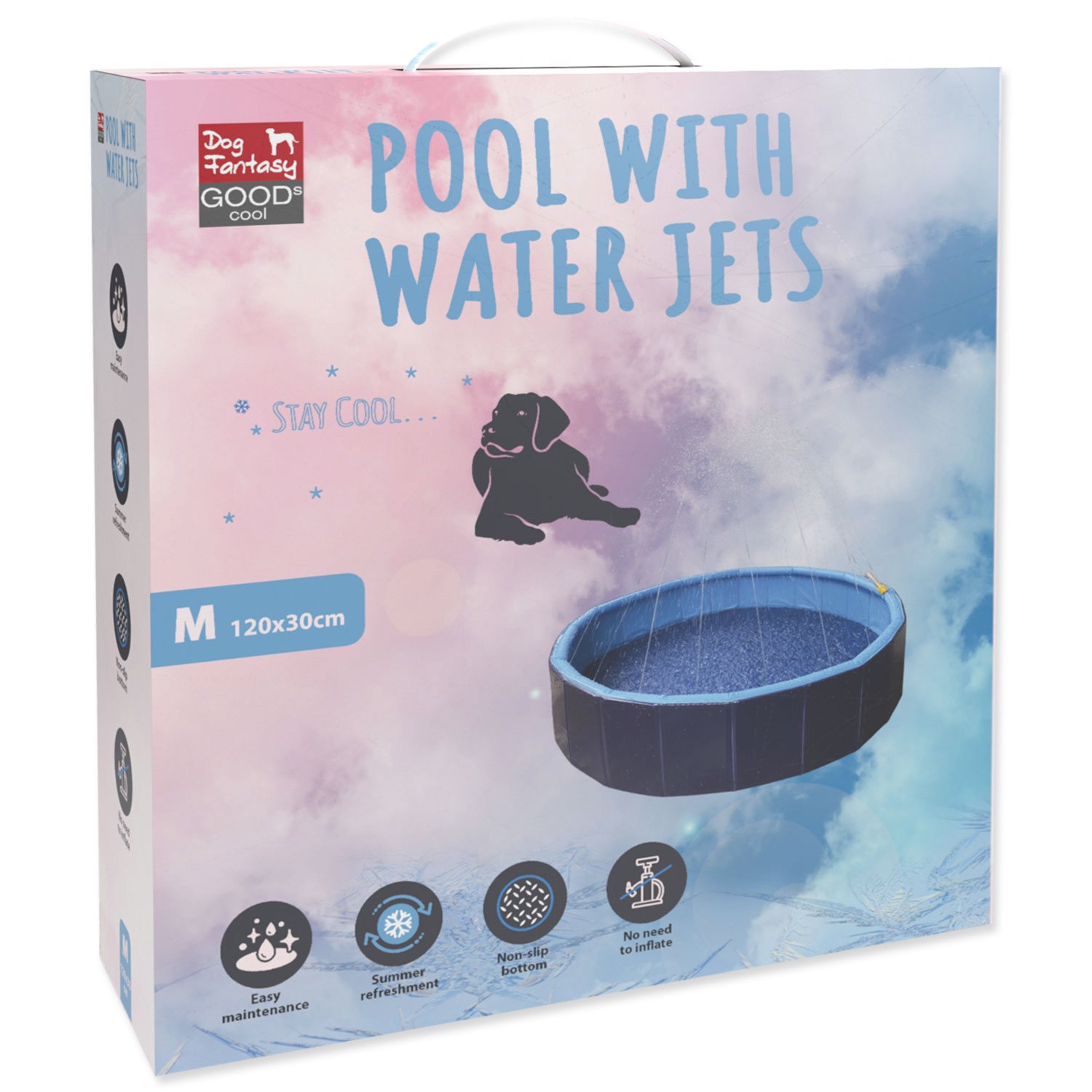 Bazének Dog Fantasy s vodními tryskami 120x30m-KS