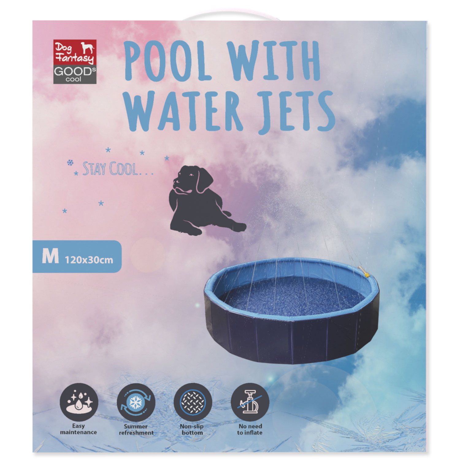 Bazének Dog Fantasy s vodními tryskami 120x30m-KS