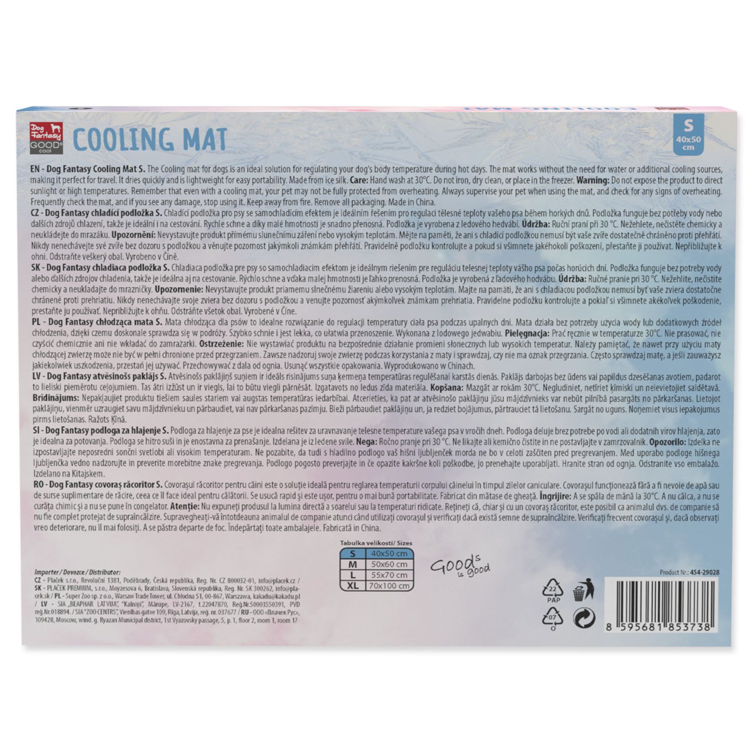 Podložka Dog Fantasy chladící S 40x50 cm