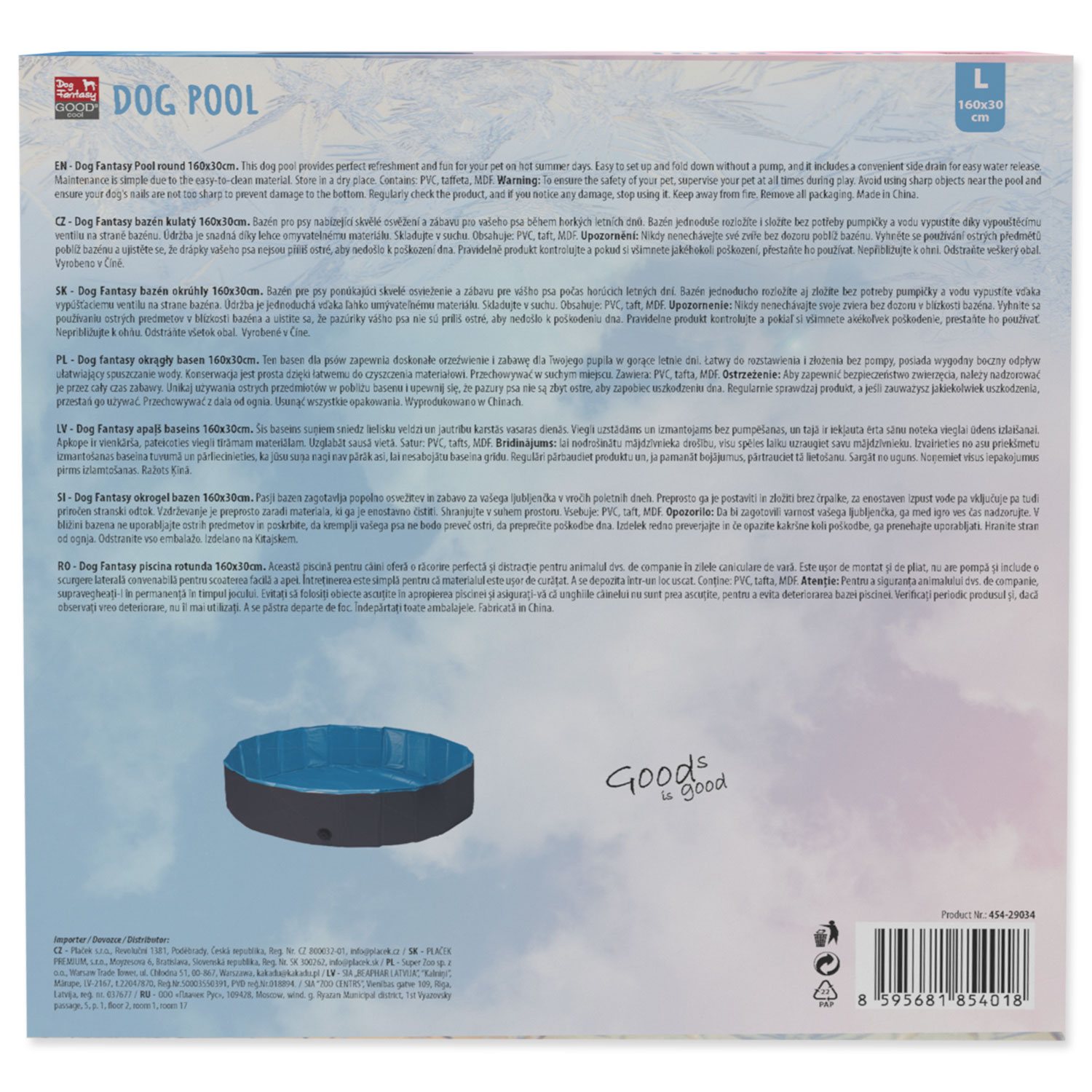Bazén Dog Fantasy kulatý 160x30cm-KS
