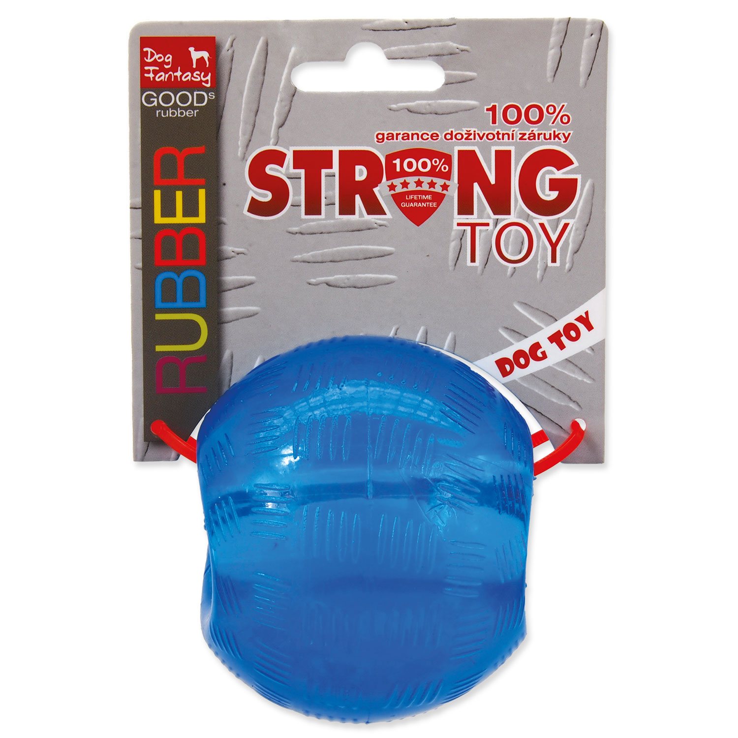 Hračka Dog Fantasy míček guma modrý 8,2cm-KS