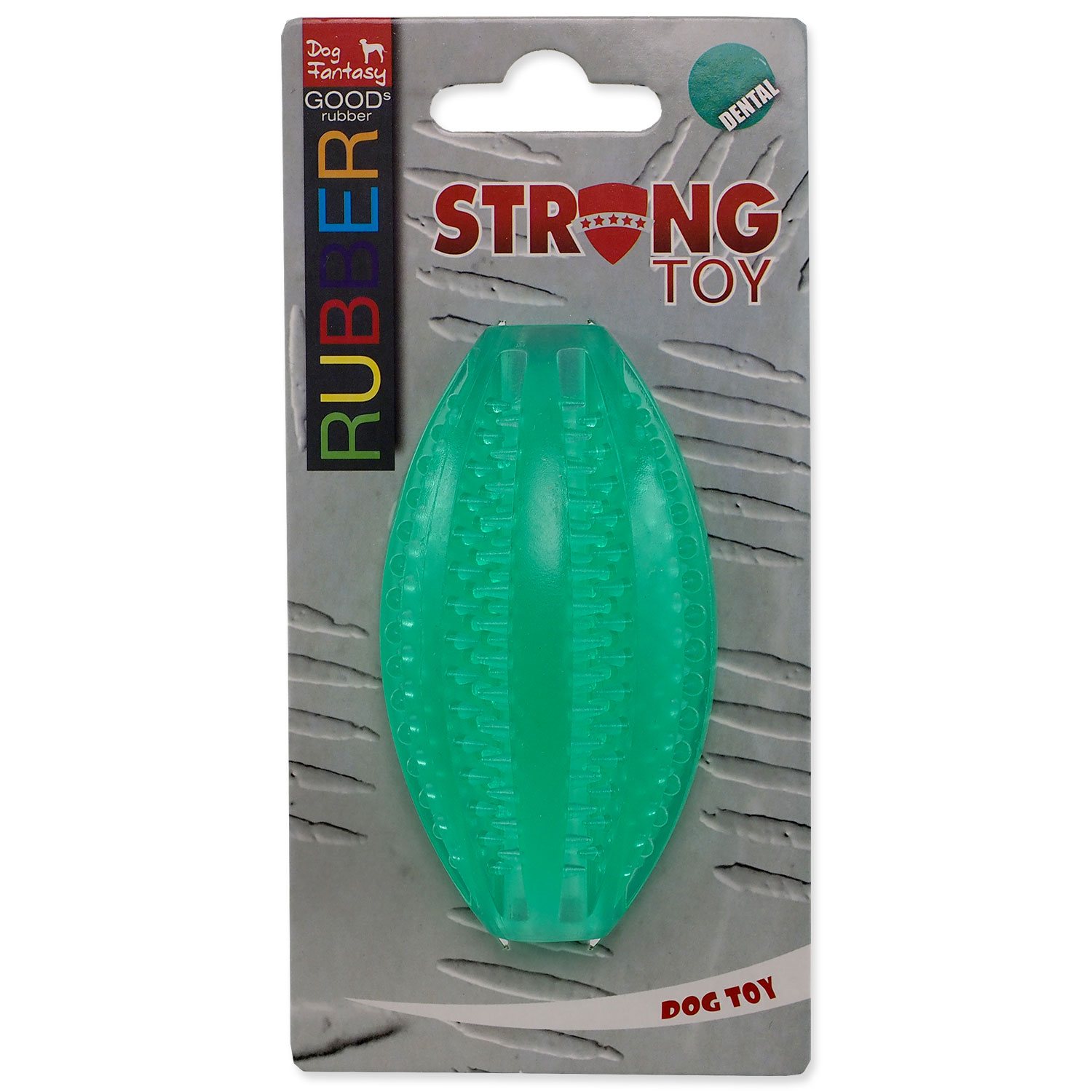 Míček Dog Fantasy DENTAL MINT rugby zelený 9cm-KS
